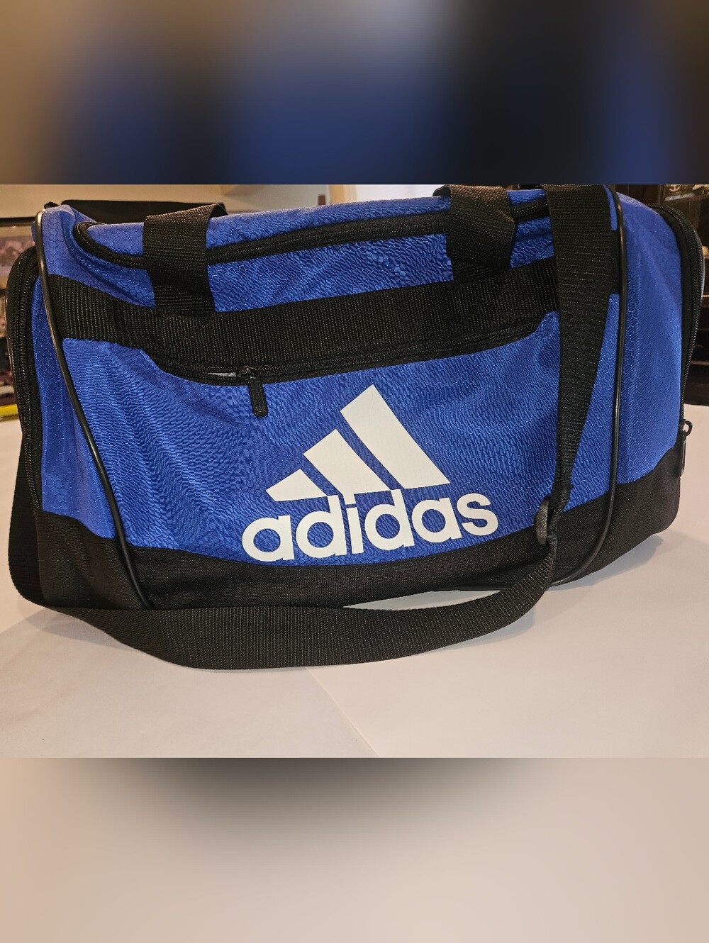Lynn University Adidas Blue and Black Athletic Duffel with Shoulder Strap